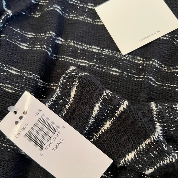 𝅺THREE Dots Anthropologie Metallic Open Cardigan Sweater - Picture 8 of 10